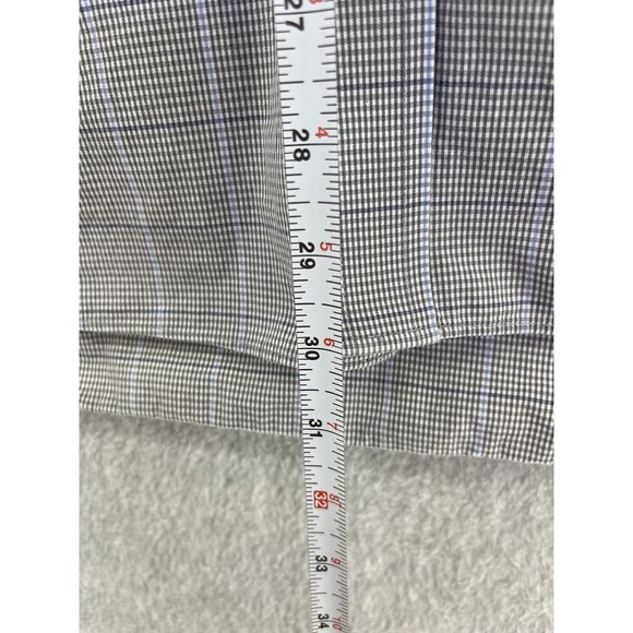 Michael Kors Men's Button Down Shirt Long Sleeve Size 16 1/2 Micro Check Cotton - Picture 8 of 12